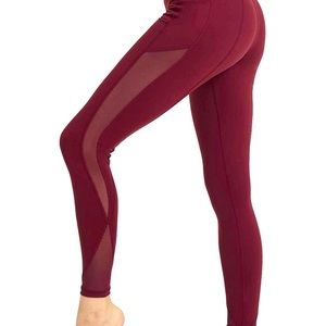 Ongasoft pocket leggings mesh red
